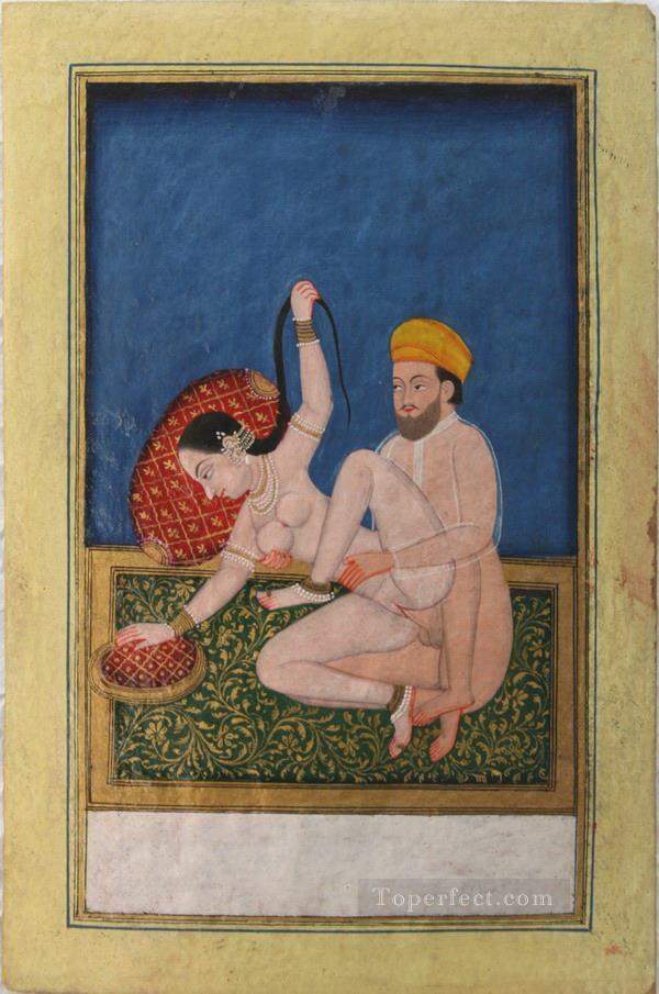 Asanas from a Kalpa Sutra or Koka Shastra manuscript 3 sexy Oil Paintings